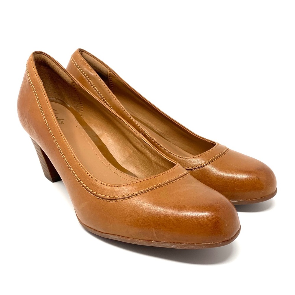 Clarks Artisan Leather Weslee Napa Pumps Heels